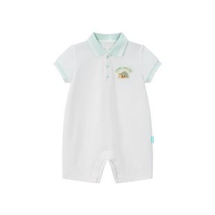 TeenieWeenie Kids小熊童装25夏款男婴儿宝宝短袖连体哈衣爬服