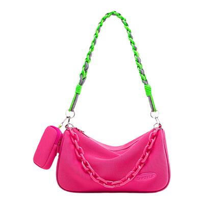 TANXILE/天喜乐2026新款单肩包女潮牌男斜挎包高级感玫红色腋下包