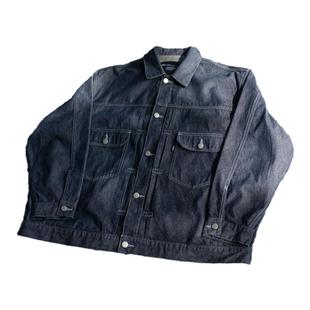 Gnomes lab 23AW 10oz进口黑篮原色牛仔日系工装夹克外套