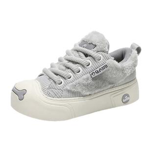 奇安达学生帆布鞋女款厚底增高5CM潮流休闲鞋百搭情侣板鞋男大码