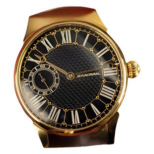 Soviet㊣乌克兰代购 古着老式70年代棕色真皮苏联机械手表腕表