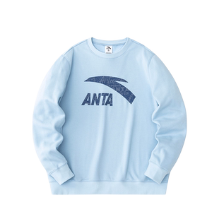 安踏运动卫衣秋冬季运动服休闲套头衫圆领长袖上衣男女同款