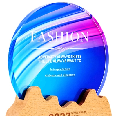 实木水晶奖牌定制实木荣誉牌颁奖