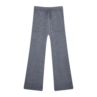 ALWOOLS秋冬新品口袋阔腿针织裤时尚设计师款下装休闲百搭裤子