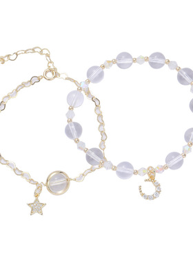 少女心白水晶简约手串