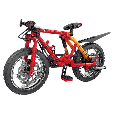 开智山地自行车积木儿童益智玩具