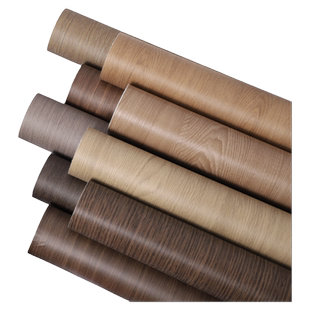 加厚灰木纹家具贴纸自粘仿木衣柜翻新贴膜门贴皮墙纸壁纸防水防潮