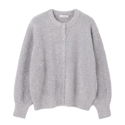 anyFAM适宜简约气质可手洗闪光针织开衫女ONWARD