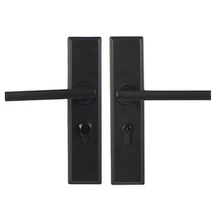 室内门锁轻奢现代家用免改孔卧室卫生间一体黑色静音木门房门锁具