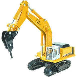 凯迪威625016合金工程车模型1:87破碎机钻打机履带破拆机儿童玩具