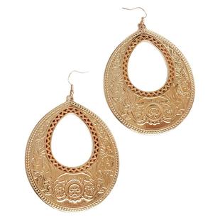 超大不重！古希腊金色水滴耳环夸张异域波西米亚风印度肚皮舞耳饰