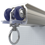 窗帘轨道滑轮双轴承轮单轨道窗帘滑轨静音铝合金挂钩飘窗侧装顶装