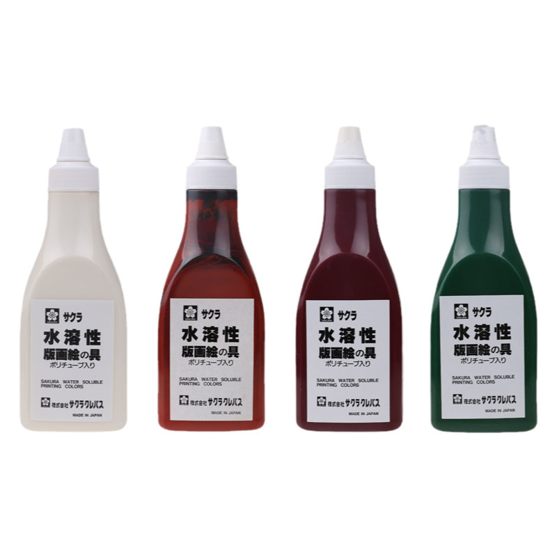 日本水性版画油墨 进口水溶性版画颜料 木刻板油墨400g800g