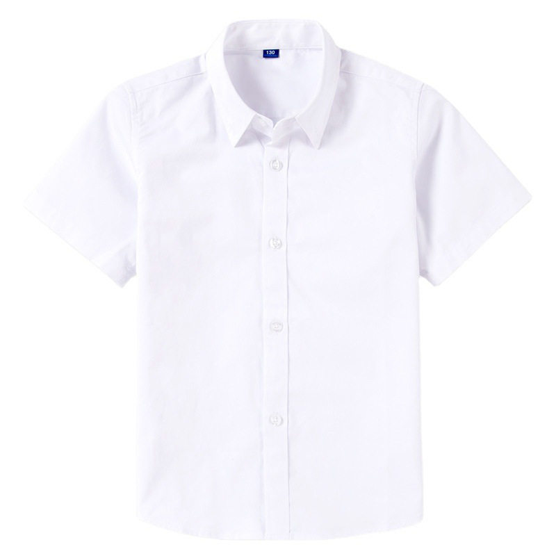 男童白衬衫短袖夏装薄款纯棉校服