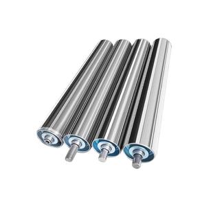 不锈钢无动力滚筒镀锌托辊流水线滚轴伸缩滚筒线皮带线输送机辊筒