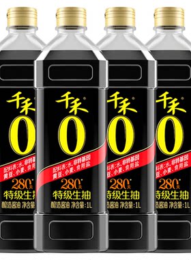 千禾280天酱油1L*4瓶头道原香