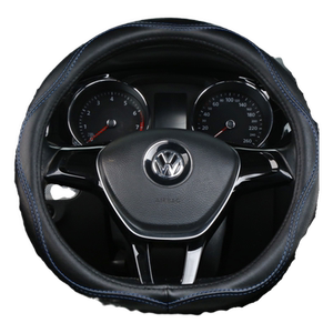 新款时尚真皮汽车方向盘套四季通用防滑耐磨头层牛皮小轿车把套