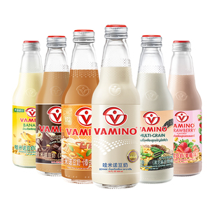 VAMINO哇米诺豆奶泰国饮料300ml*6瓶早餐植物蛋白奶豆浆玻璃瓶装