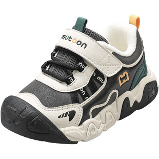 牧童儿童运动鞋2025冬季新款轻便减震男童户外童鞋加绒二棉鞋女