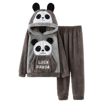 睡衣冬季加绒加厚珊瑚绒家居服男