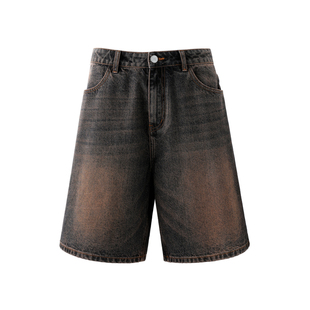 BJHG不计后果牛仔短裤男款夏季潮牌2025新款美式复古宽松五分裤女