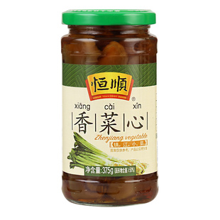 恒顺酱菜香菜心375g*2瓶装下饭菜腌制泡菜早餐配粥腌咸菜爽口小菜