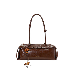 南风Chio2nd 深秋伦敦法棍包包女复古油蜡皮法棍包手提单肩腋下包