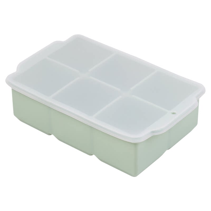 日本大冰块模具大号食品级软硅胶带盖冰格家用方冰制冰盒冰块神器