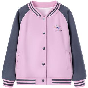 迪士尼女童加绒棒球服外套2026新款女孩兔子警官上衣儿童保暖外套