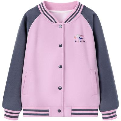 迪士尼女童加绒棒球服外套秋冬