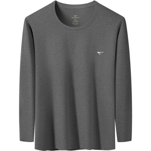 七匹狼男士秋衣男款纯棉单件上衣冬季打底棉毛衫男生上身保暖内衣