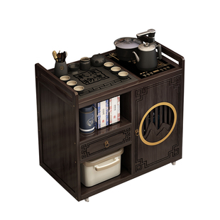 移动小茶桌家用茶台烧水壶一体茶水柜实木茶车茶几茶具套装茶吧机