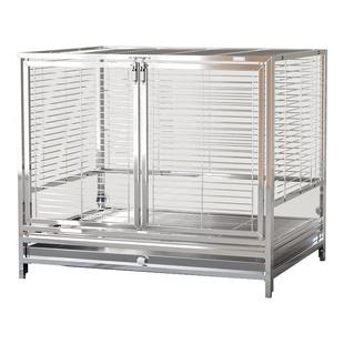 不锈钢鸟笼鹦鹉笼子6045家用新型防溅鸟笼玄凤小太阳专用大号别墅