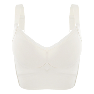 图薇娜调整型内衣莫代尔无钢圈长文胸光面无痕聚拢收副乳美背胸罩