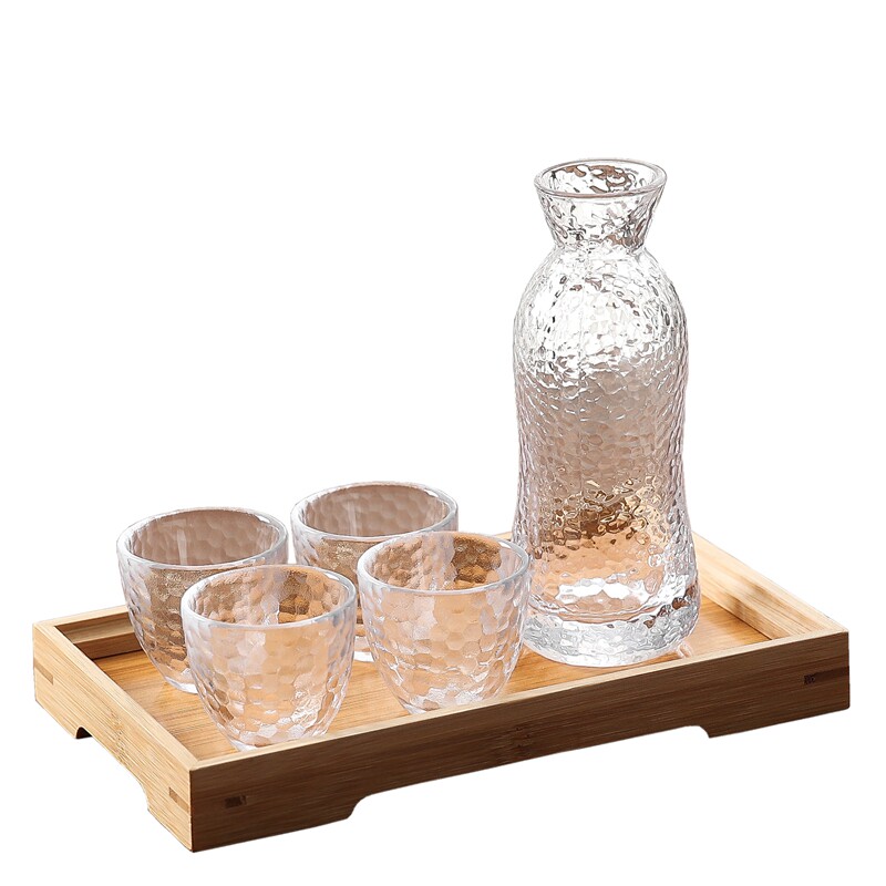 日式玻璃清酒壶酒杯黄酒温酒器烫白酒酒具烧酒酒盅家用烈酒杯套装