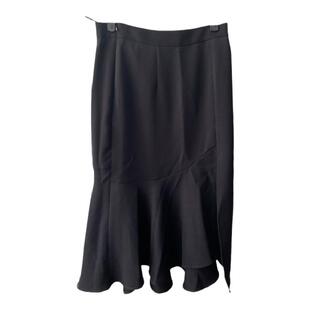 Lovete夏梵不规则半身裙褶皱分叉垂感修身下摆通勤舒适女C92207D