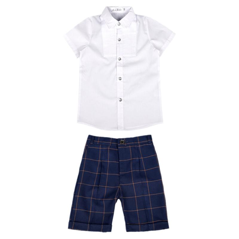 加肥加大码儿童背带裤套装礼服夏季新款韩版男孩演出合唱表演礼服