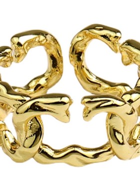 小众复古ins中古金属女圆形戒指