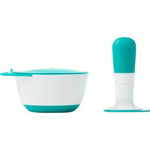 oxo奥秀辅食研磨碗婴儿专用手工果泥工具宝宝研磨器带盖外出便携
