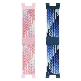 适用于华为儿童电话手表4Pro表带5pro尼龙编织磁吸扣4X新耀版腕带智能5活力3Pro超能版3s替换带5Xpro透气夏天