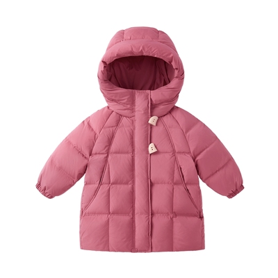 [三防极寒保暖]女童羽绒服冬季中长款宝宝加厚冬装女孩儿童外套