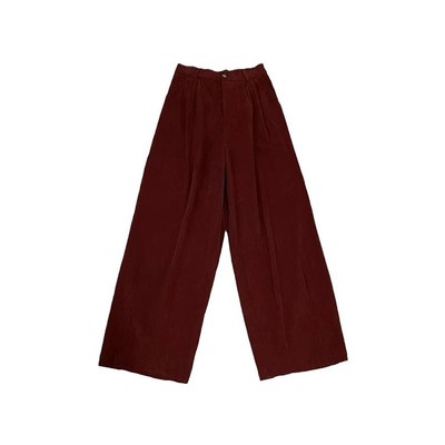 惊艳我很久的红色灯芯绒裤子！