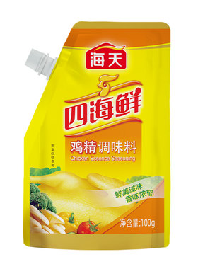 海天四海鲜鸡精含嘴立袋100g