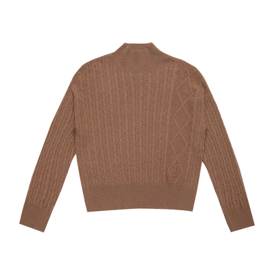 鹿王100%山羊绒衫女半高领针织衫