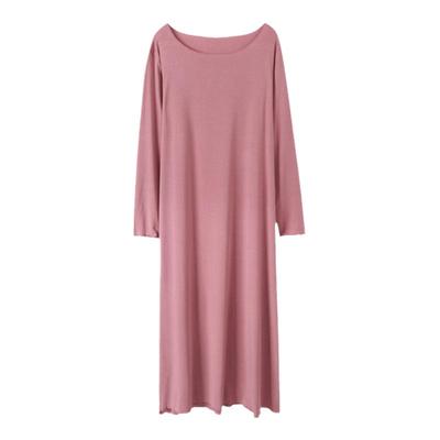 带胸垫长袖孕妇睡裙纯欲风家居服