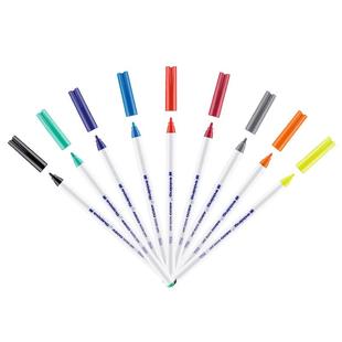 德国edding织物笔涂鸦马克笔纺织笔布绘笔衣服补色修复防水不掉色