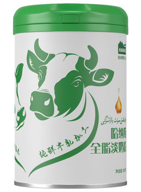 奶味浓而不腥！哈纳斯纯牛奶粉！