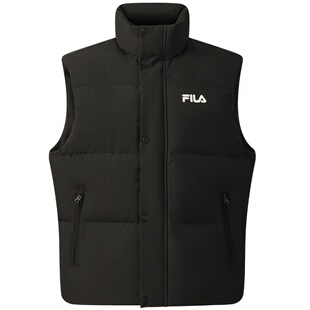 FILA 斐乐官方情侣羽绒马甲女冬季新款时尚运动保暖立领羽绒背心