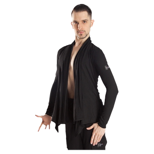 YJFY 拉丁舞开衫男跳舞服装男士训练服长袖练习舞蹈上衣外套BY300