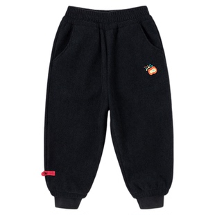 嘟嘟家儿童裤子宝宝冬季拜年长裤男童女童新年衣服婴儿加绒童装